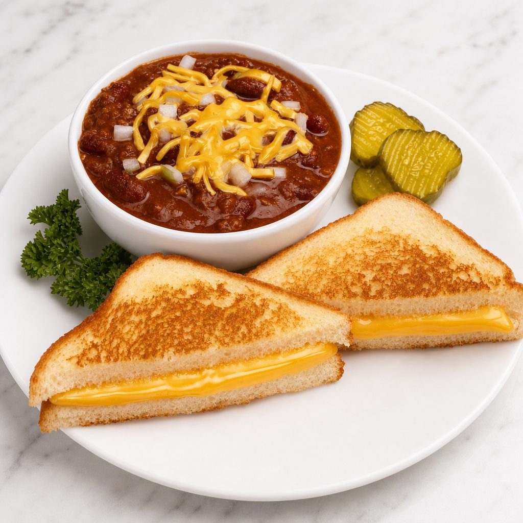 Grilled Cheese & Chili.