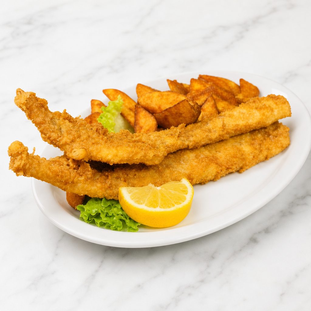 Crispy Coated Whitefish Fillets.