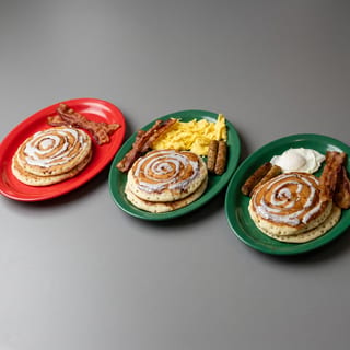 Cinnamon Roll Pancake Platter